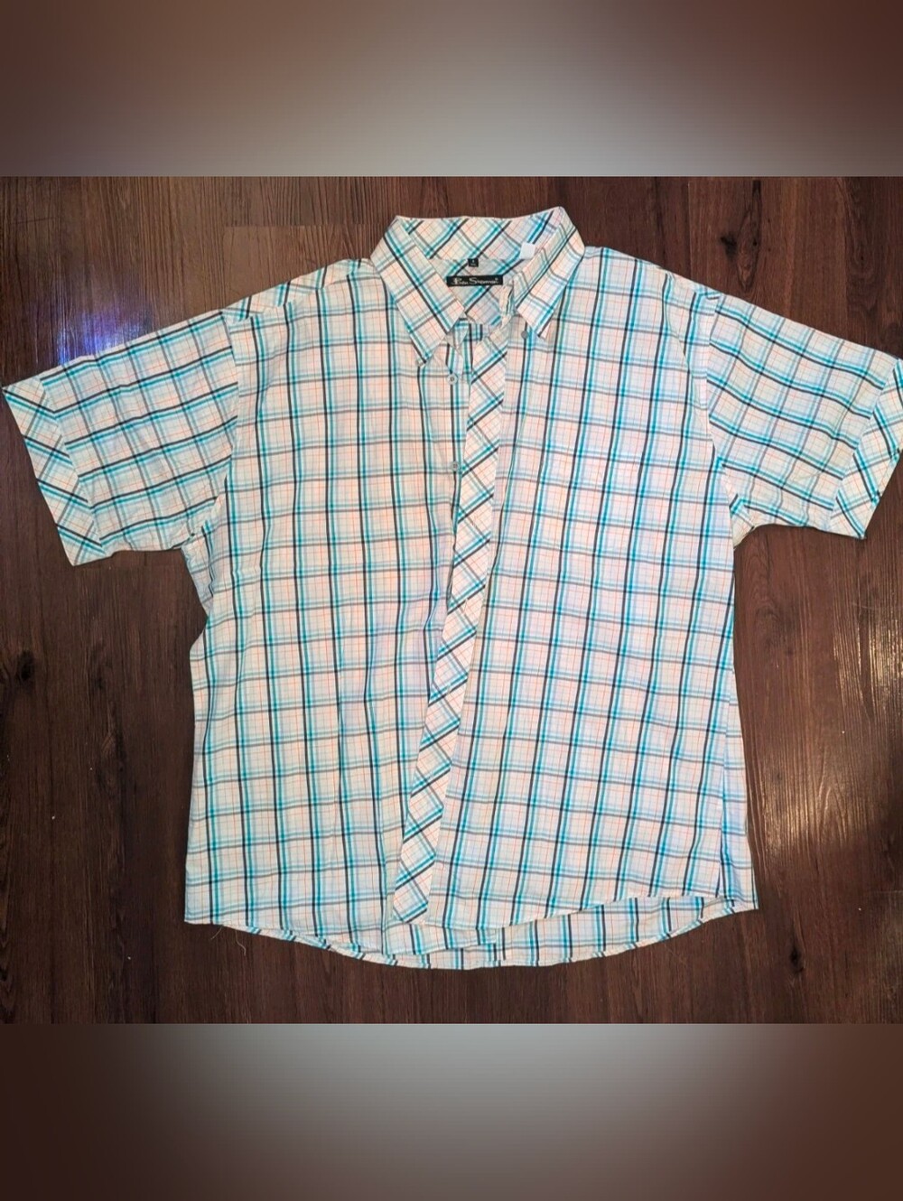 Ben Sherman Vintage Checkered Button Up, Men's 2XL